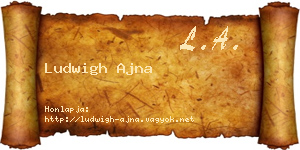 Ludwigh Ajna névjegykártya